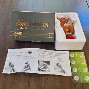 Dept 56 Rudolph The Red Nosed (Blinks) Reindeer Christmas Ornament & 8 Batteries